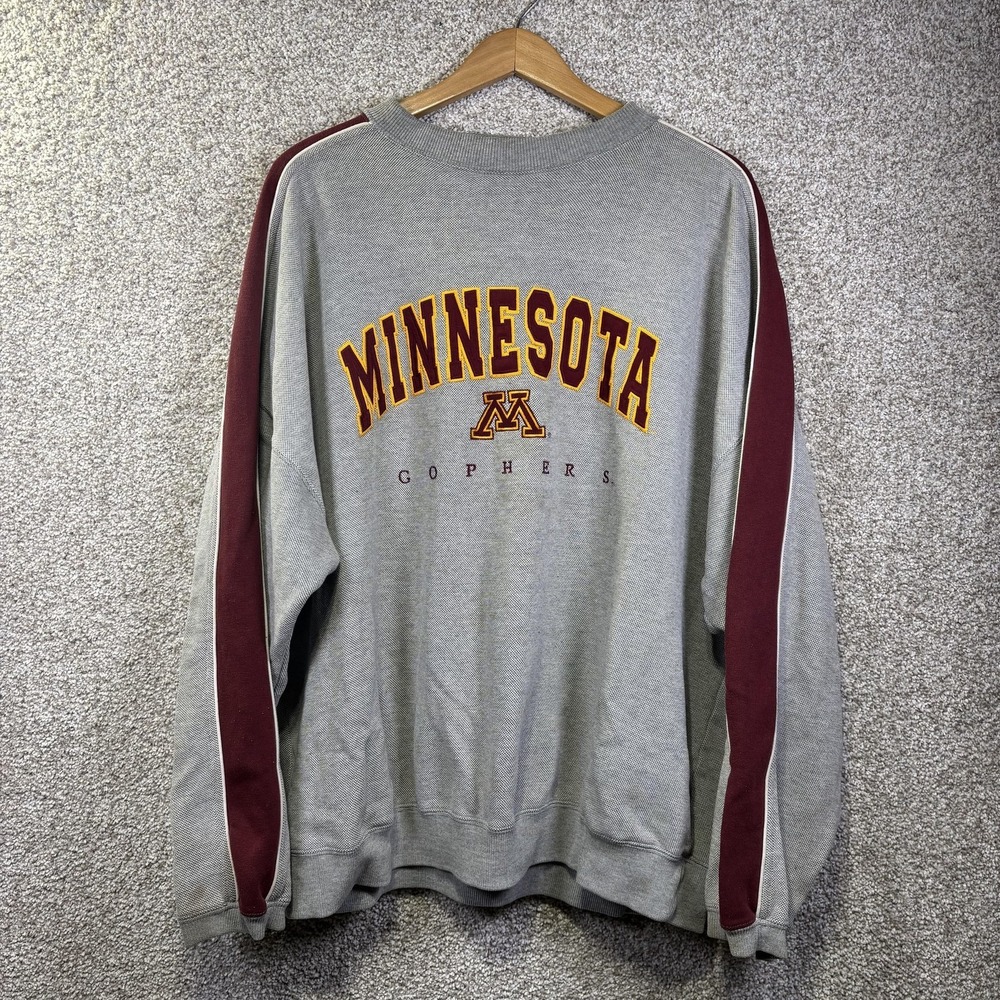 Minnesota Golden Gophers Sweatshirt Mens 2XL Gray NCAA Football Varsity Classics